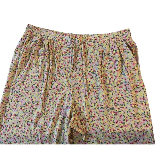 Torrid Women’s Plus 4 Cropped Wide Leg Pants Floral Print Lightweight - Picture 4 of 10